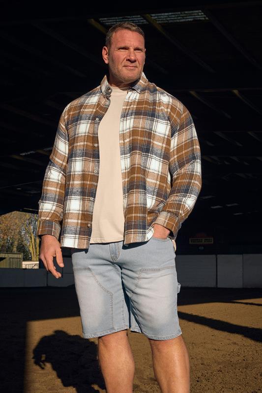 BadRhino Big & Tall Light Blue Wash Carpenter Shorts