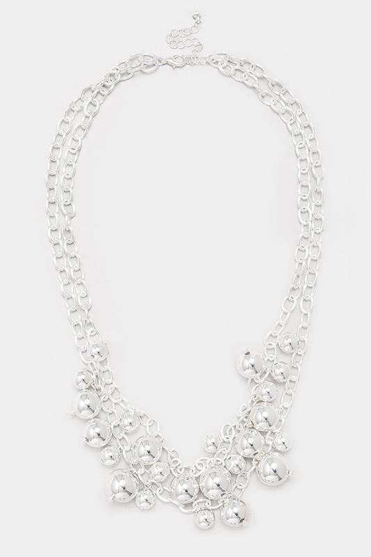  Yours Silver Tone Multi Beaded Necklace