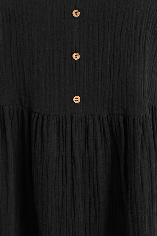 YOURS Plus Size Black Cheesecloth Sleeveless Top | Yours Clothing 4