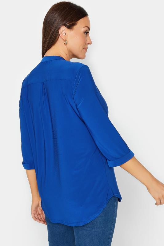 M&Co Blue Half Placket Jersey Shirt | M&Co 4