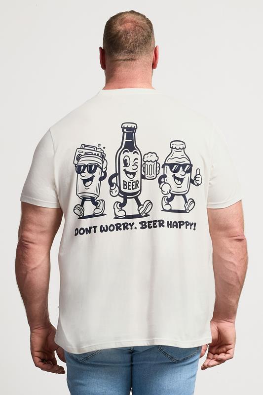 BadRhino Big & Tall Off White Beer Graphic T-Shirt | BadRhino 5