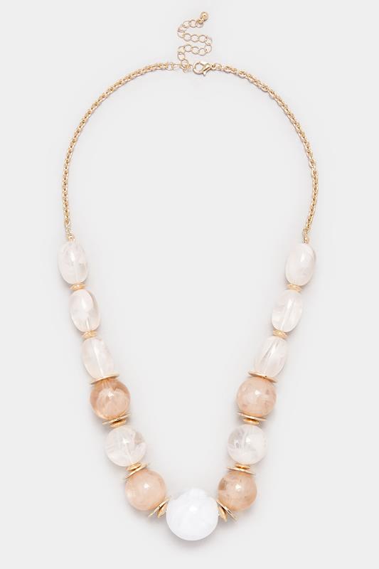 Gold Tone Beaded Statement Necklace | Yours Clothing 1