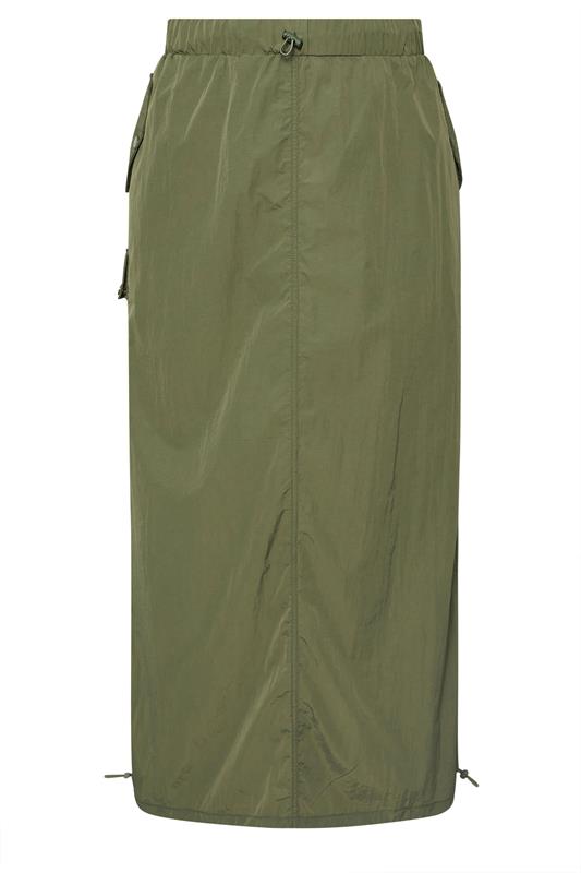 LIMITED COLLECTION Plus Size Khaki Green Cargo Maxi Skirt | Yours Clothing 5