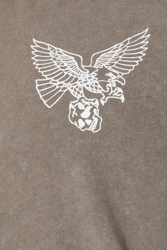 BadRhino Big & Tall Brown Acid Wash Falcon Graphic T-Shirt | BadRhino 8