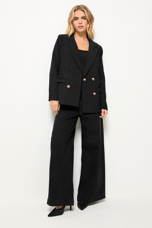 PixieGirl Petite Women's Black Tailored Double Breasted Blazer | PixieGirl 2