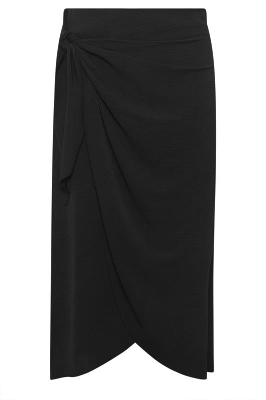 YOURS Plus Size Black Wrap Skirt | Yours Clothing 5