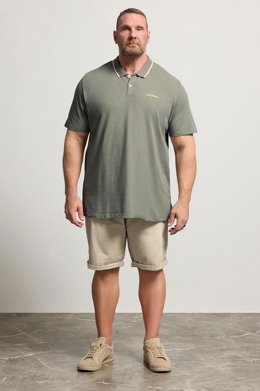 JACK & JONES Big & Tall Crockery Brown Shorts | BadRhino 1
