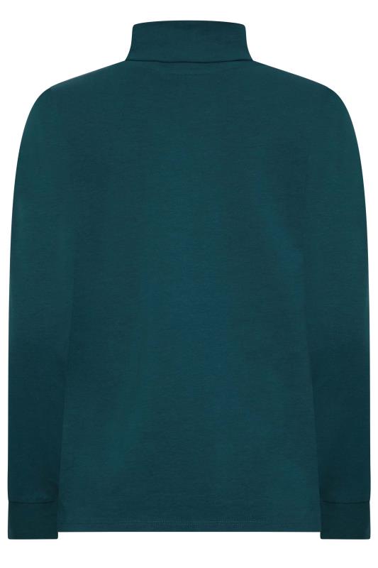 M&Co Green Turtle Neck Long Sleeve Cotton Blend Top | M&Co 6