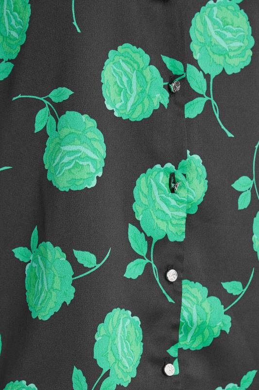 M&Co Black & Green Floral Print Frill Sleeve Blouse | M&Co 5
