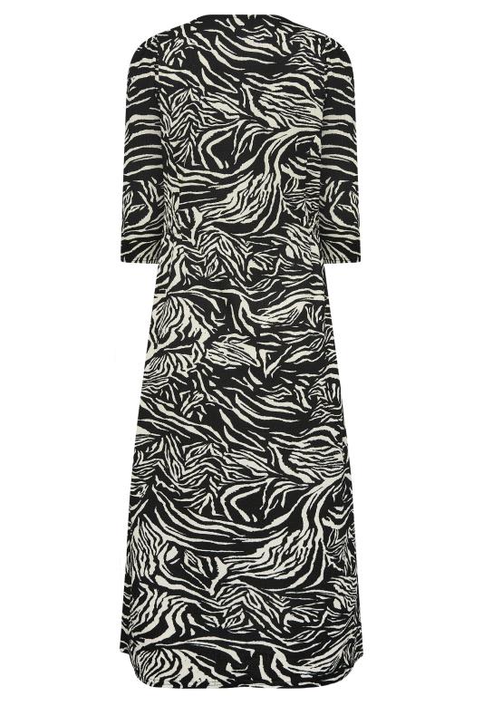 M&Co Black Zebra Print Button Through Midaxi Dress | M&Co