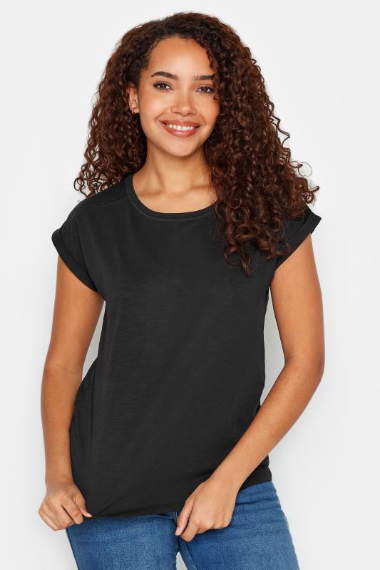 Women's  M&Co Black Crew Neck T-Shirt