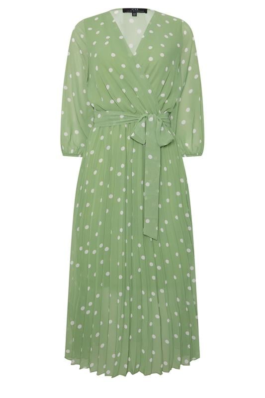 STAR Green Polka Dot Pleated Dress | StarByJM 5