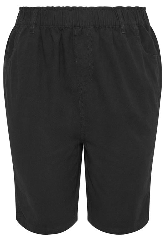 YOURSET 2 PACK Plus Size Black & White Cool Cotton Shorts | Yours Clothing 9