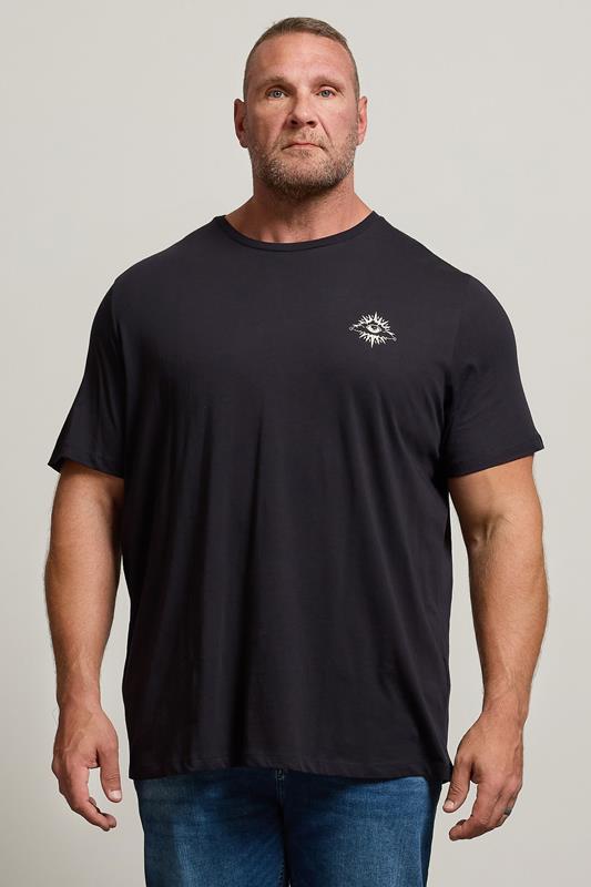  JACK & JONES Big & Tall Black 'Eye' Print T-Shirt