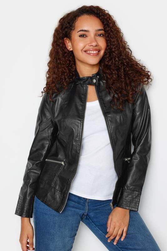Women's  M&Co Black Faux Leather Jacket