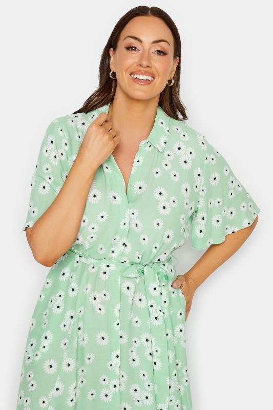 M&Co Mint Green Daisy Print Maxi Shirt Dress | M&Co 4