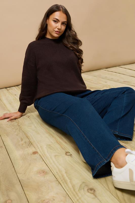 EVANS Plus Size Curve Fit Indigo Straight Leg Jeans 1