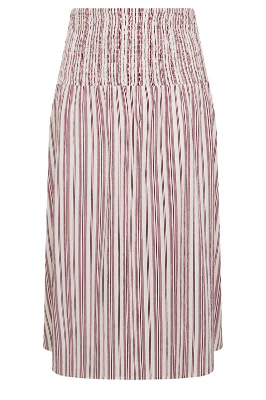 LIMITED COLLECTION Plus Size Red & White Stripe Maxi Skirt | Yours Clothing 5