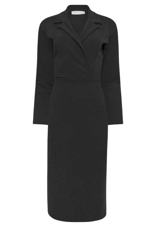 M&Co Black Midi Tuxedo Dress | M&Co 5