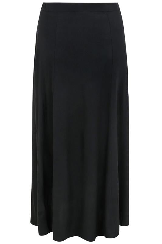 Black Maxi Jersey Strtech Skirt With Pockets, Plus size 16 to 36 7