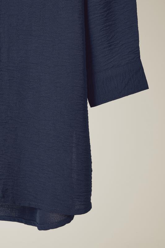 EVANS Plus Size Navy Blue Utility Pocket Shirt | Evans 8