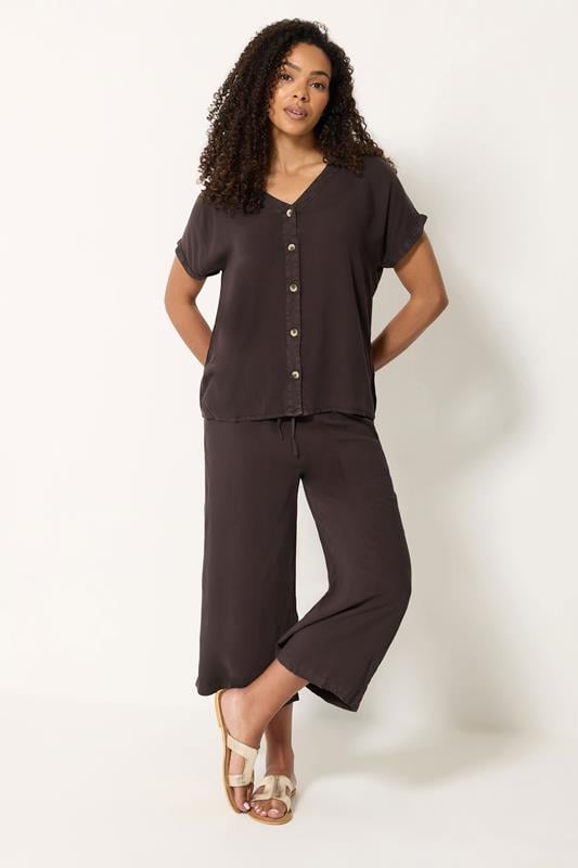 M&Co Set Chocolate Brown Soft Touch Top & Trousers
