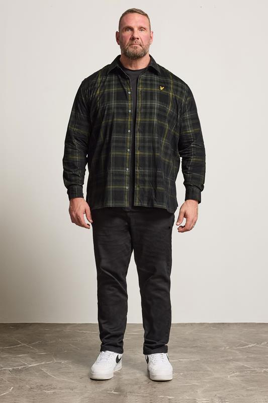 LYLE & SCOTT Big & Tall Black Check Shirt | BadRhino 1