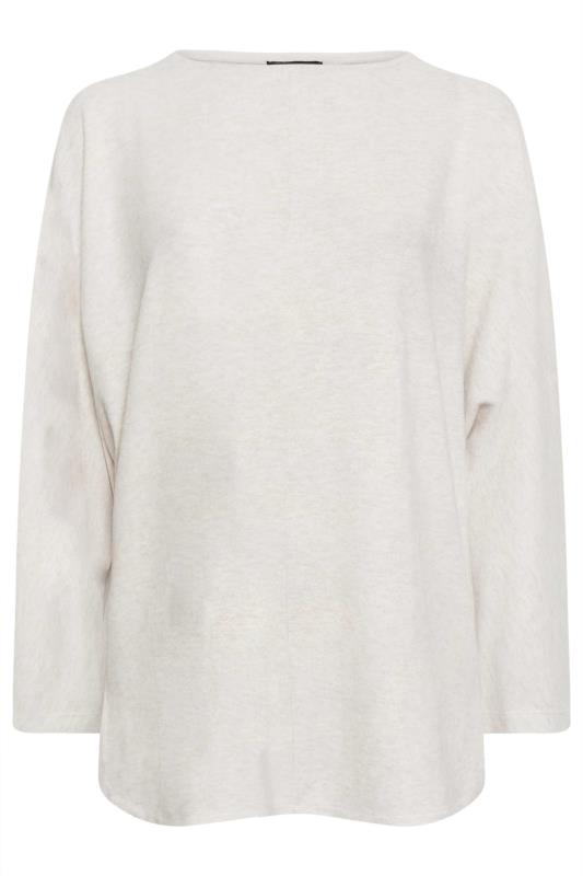 YOURS LUXURY Plus Size Cream Batwing Sleeve Jumper | Yours Clothing 5