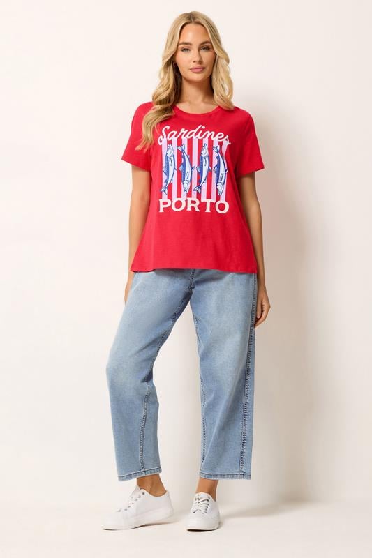 M&Co Red Sardines Graphic Print Cotton T-Shirt | M&Co 2