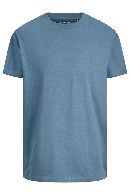 JACK & JONES Big & Tall Blue Mirage Basic T-Shirt | BadRhino 2
