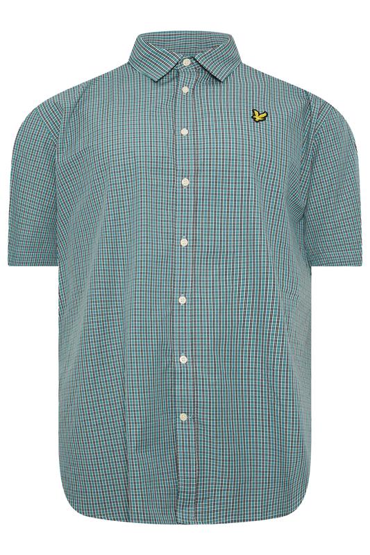 LYLE & SCOTT Big & Tall Blue Fine Check Shirt | BadRhino 2
