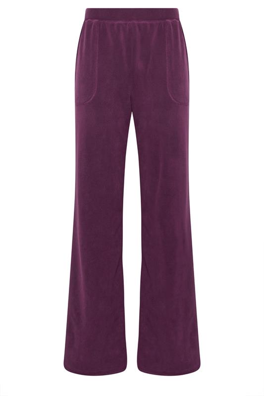 LTS Tall Women's Burgundy Red Microfleece Wide Leg Trousers | Long Tall Sally 6