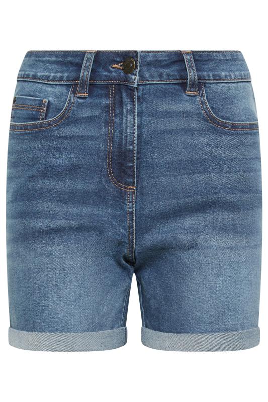 M&Co Petite Blue Mid Wash Denim Shorts | M&Co 5