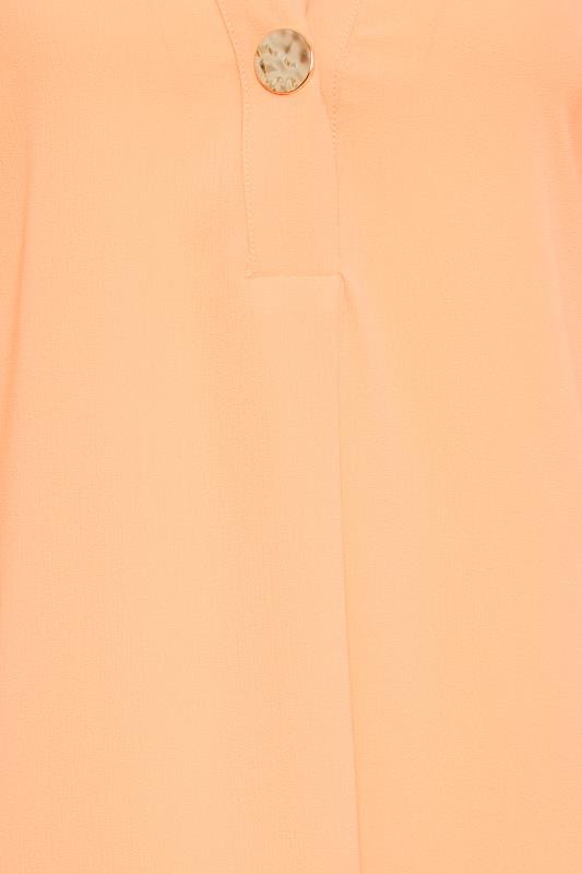 M&Co Light Orange Statement Button Tab Sleeve Shirt | M&Co 5