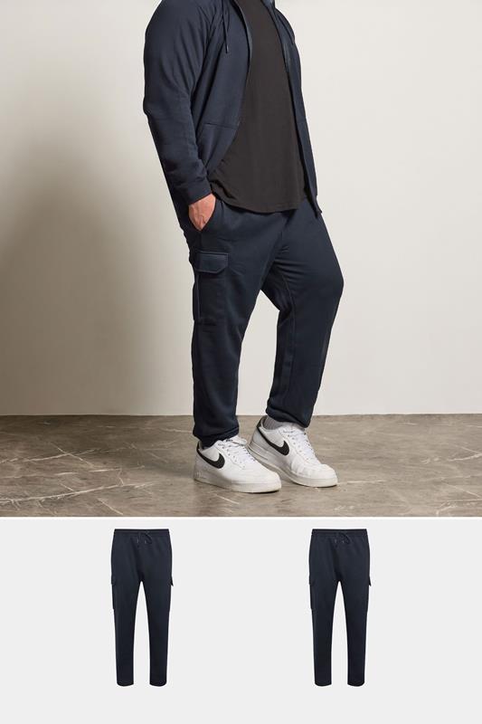 BadRhino Big & Tall 2 PACK Navy Blue Cargo Joggers | BadRhino 1