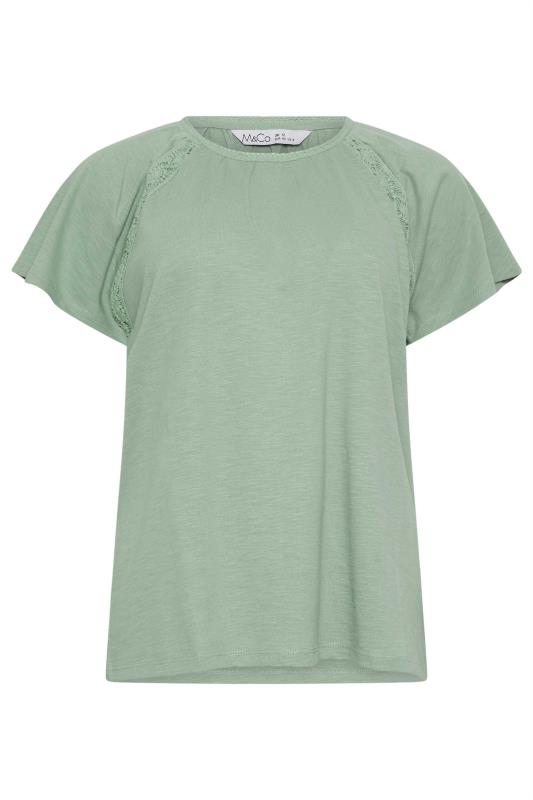 M&Co Green Lace Detail Cotton Top | M&Co 5
