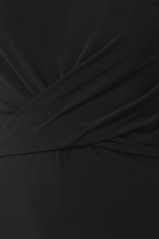 LTS Tall Black Twist Front Wide Leg Jumpsuit | Long Tall Sally 4