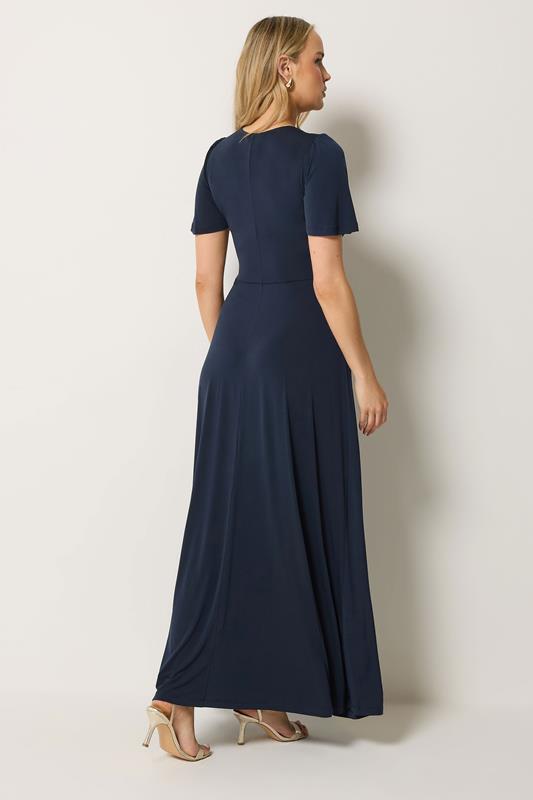 LTS Tall Women's Navy Blue Twist Front Maxi Dress | Long Tall Sally 2