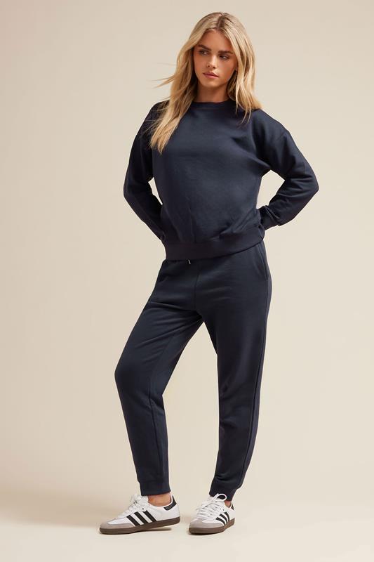 PixieGirl Petie Women's Navy Blue Crew Neck Sweatshirt | PixieGirl 1