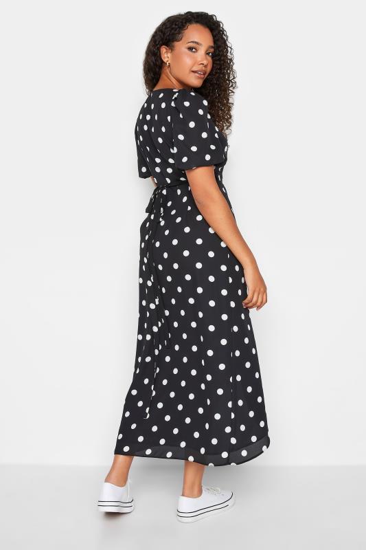 M&Co Black Polka Dot Wrap Dress | M&Co  3