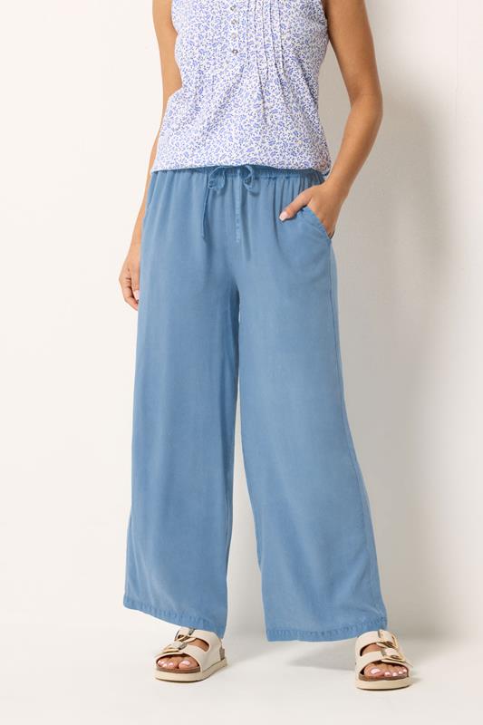  M&Co Light Blue Wide Leg Trousers