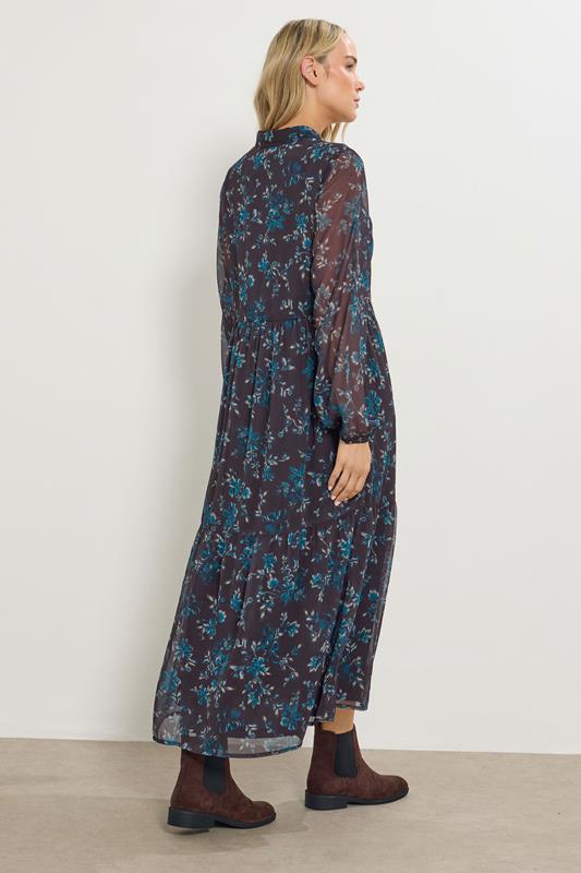 LTS Tall Purple Floral Tiered Maxi Dress | Long Tall Sally 4