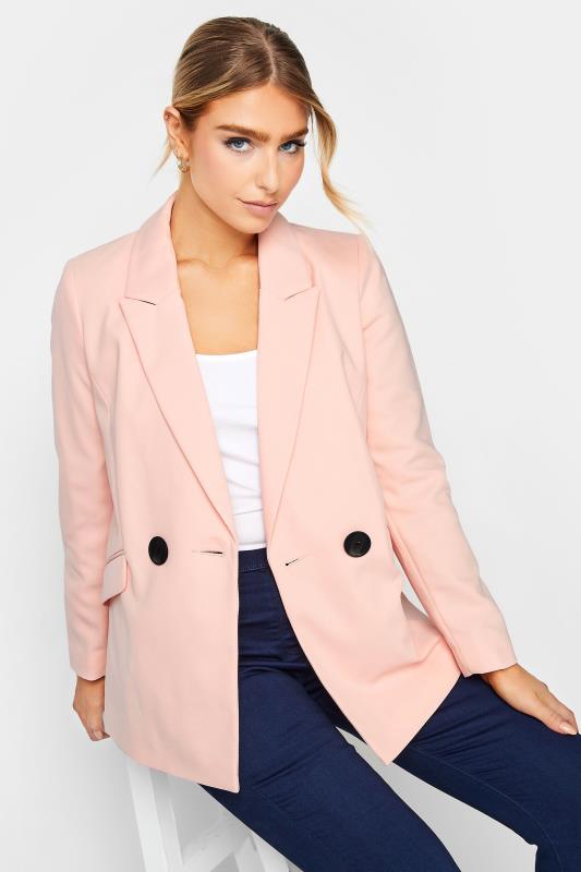 Women's  M&Co Pink Tailored Button Blazer