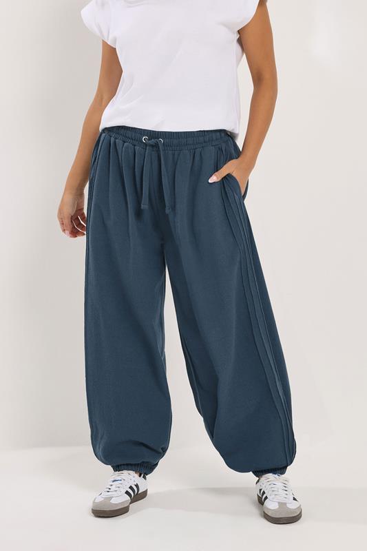 PixieGirl Petite Women's Dark Blue Balloon Trousers | PixieGirl 2