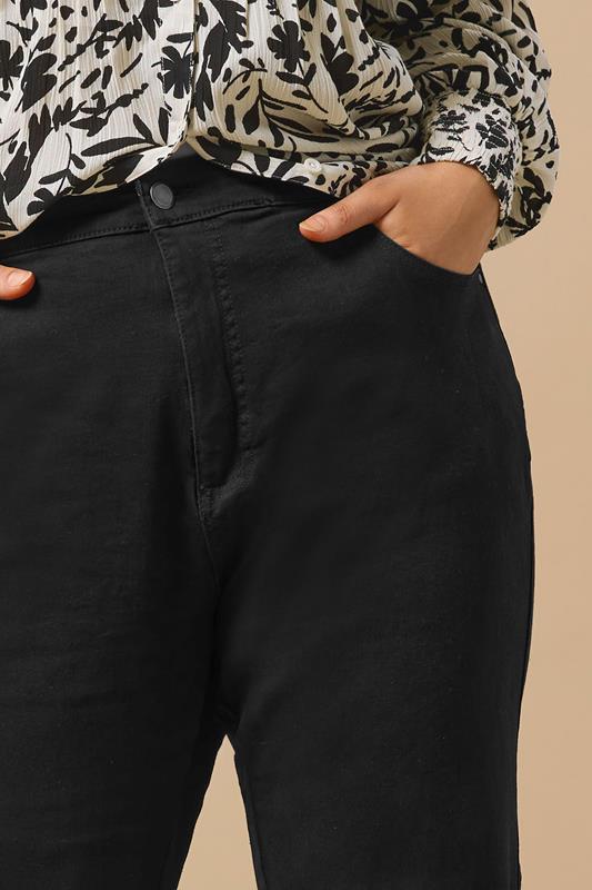 EVANS Plus Size Curve Fit Black Straight Leg Jeans | Evans  4