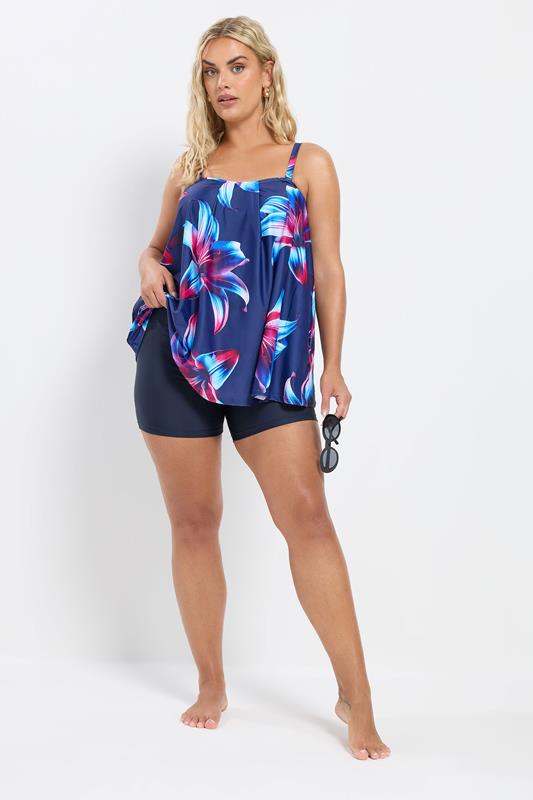 YOURS Plus Size Navy Blue Swim Shorts | Yours Clothing 2