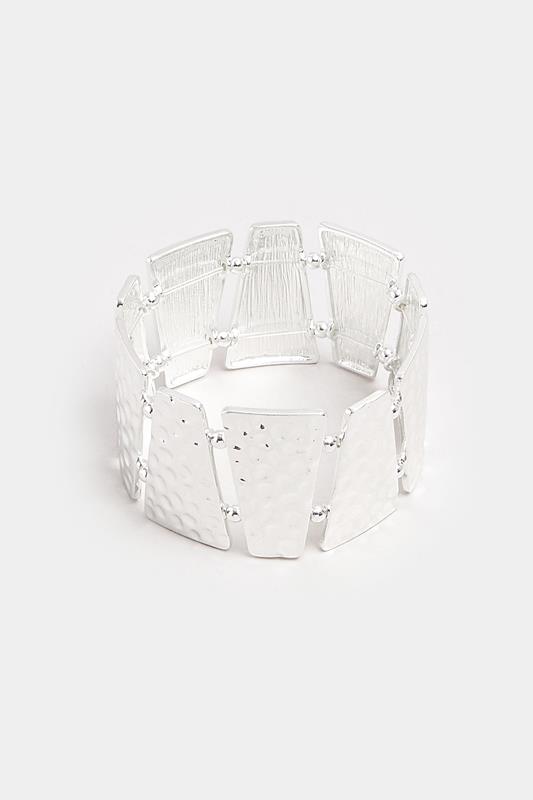  Yours Silver Tone Textured Stretch Bracelet