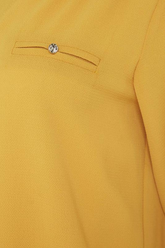 M&Co Mustard Yellow Tab Sleeve Blouse | M&Co 5