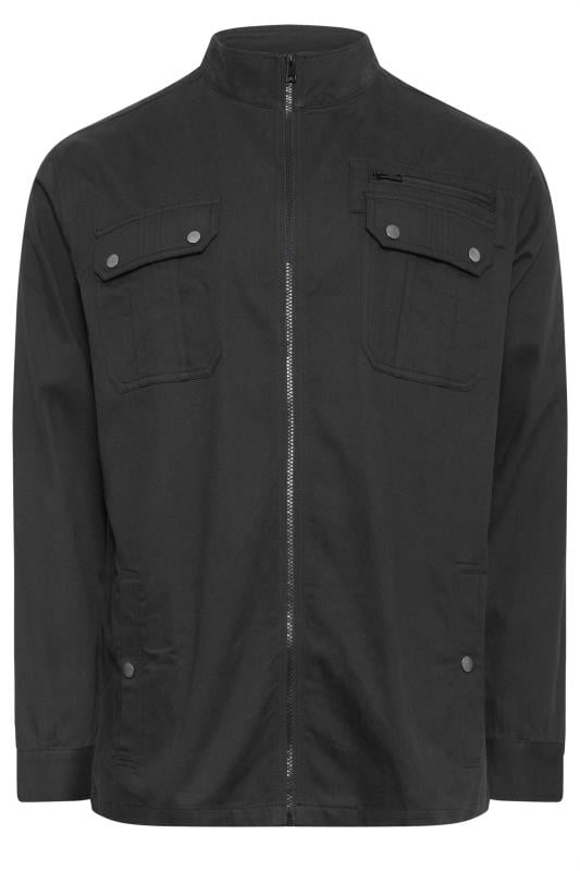 BadRhino Big & Tall Black Zip Through Jacket | BadRhino 1