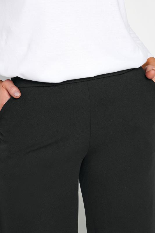 M&Co Black Stretch Scuba Wide Leg Trousers